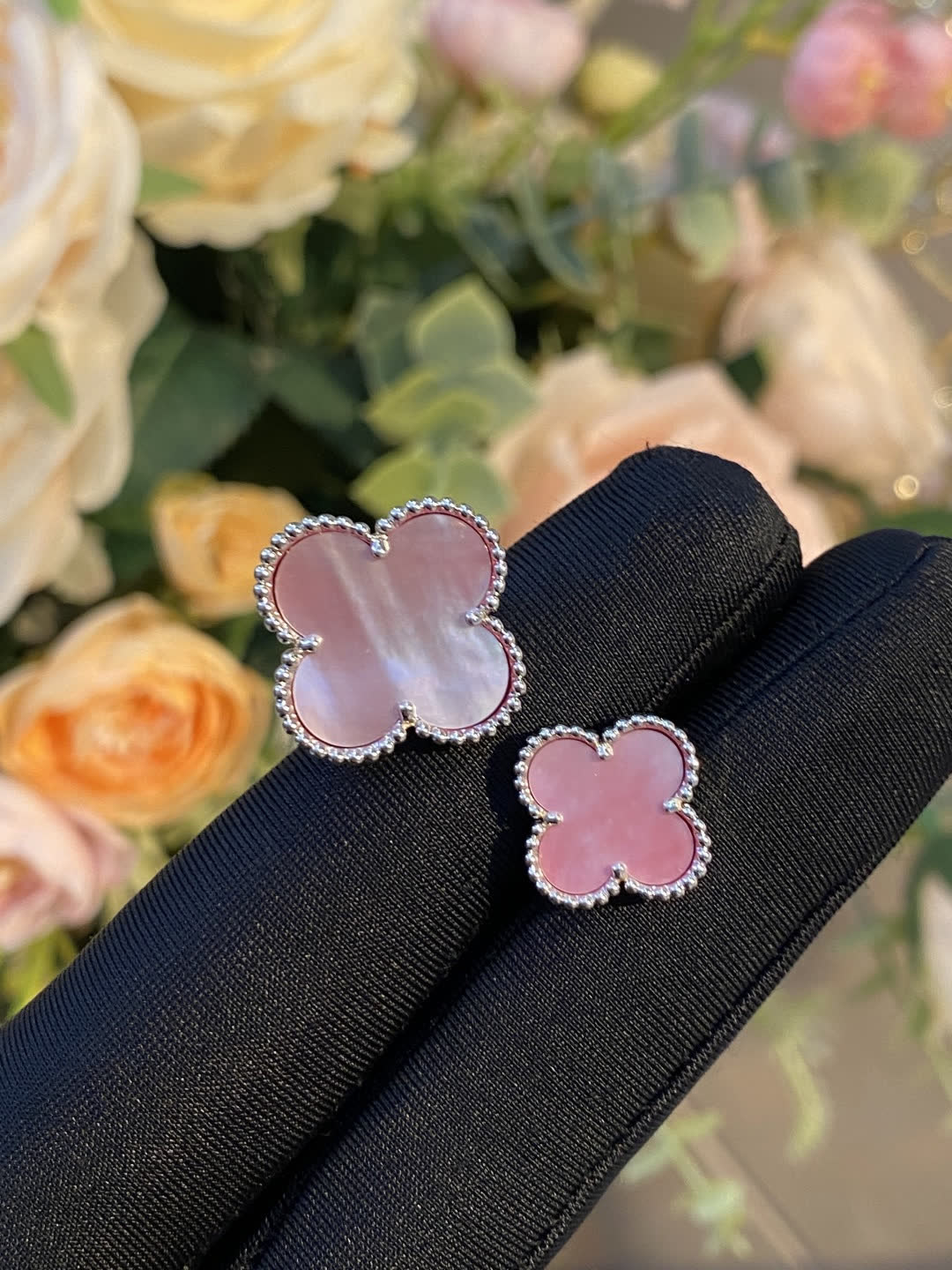 Van Cleef & Arpels Alhambra Pink Mother-of-Pearl Earrings